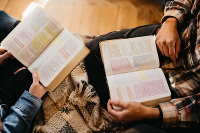 Highlighted Bible Study with Pastel Markers