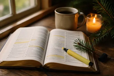 Highlighted Bible Passages with Evergreen Devotion