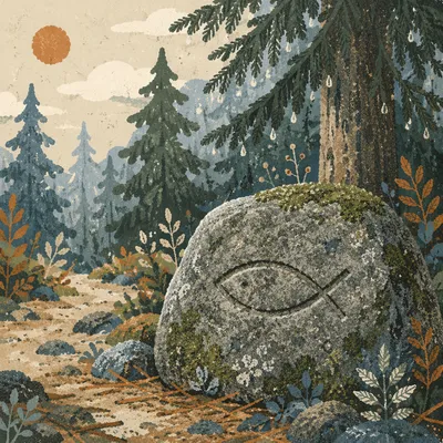 Ancient Ichthys Stone by Evergreen Path