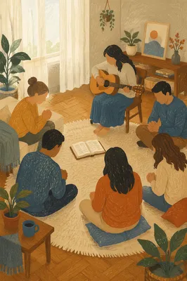 Intercessory Prayer Circle in Morning Light