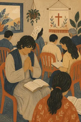 Quiet Intercessory Prayer Circle in Community Hall