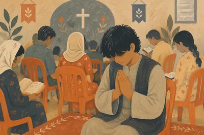 Quiet Intercessory Prayer Circle in Community Hall