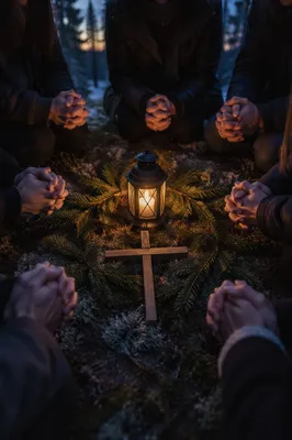 Evergreen Intercessory Prayer Circle at Dusk