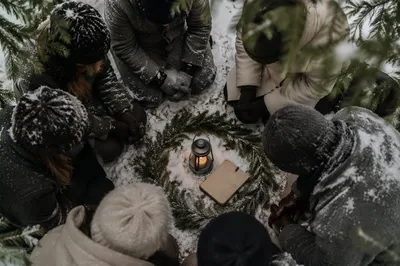 Evergreen Intercessory Prayer Circle in Snow