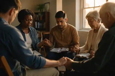 Prayer Circle in Sunrise Community Room