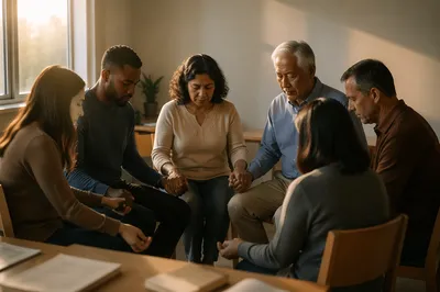 Prayer Circle in Quiet Community Room