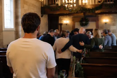 Intercessory Prayer Circle in Historic Sanctuary