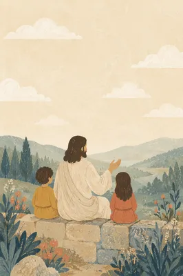 Jesus Blessing Children in Evergreen Hills