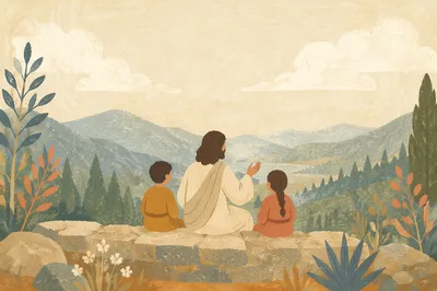 Jesus Blessing Children in Evergreen Hills