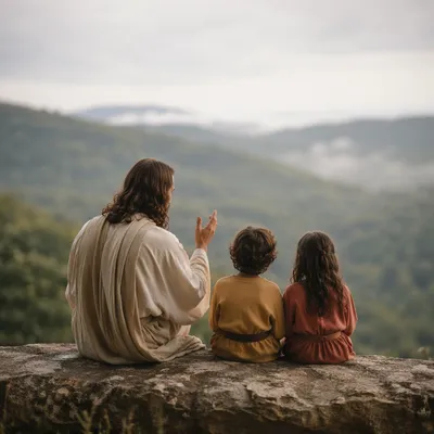 Jesus Blessing Children in Evergreen Hills