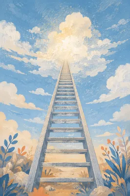 Stairway to Heaven Through Glorious Clouds
