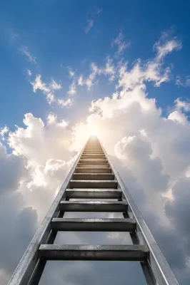 Stairway Rising Into Heavenly Clouds