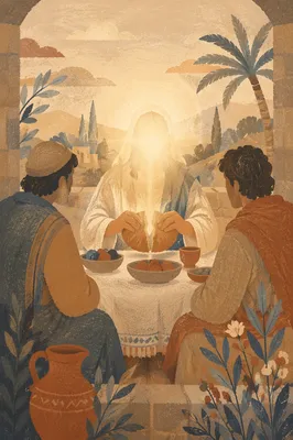 Jesus Breaking Bread at the Last Supper