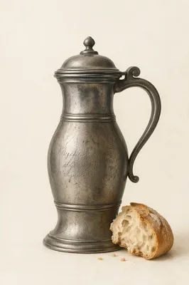Antique Flagon and Broken Bread Communion
