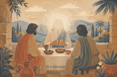 Jesus Breaking Bread at the Last Supper