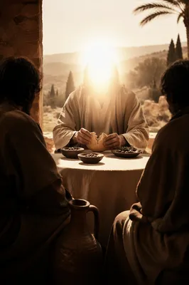 Jesus Breaking Bread at the Last Supper