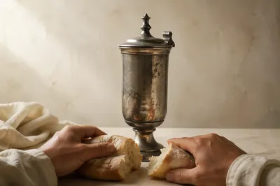 Jesus Breaking Bread Last Supper Still Life