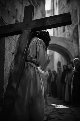 Jesus Carrying the Cross on Via Dolorosa