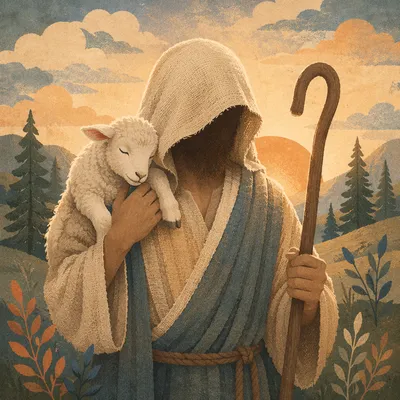 Jesus the Good Shepherd with Lamb