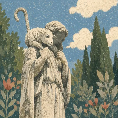 Jesus the Good Shepherd with Lamb