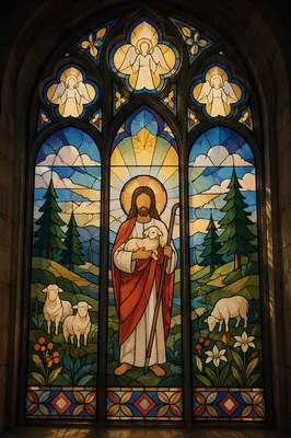 Good Shepherd Stained Glass Chapel Window