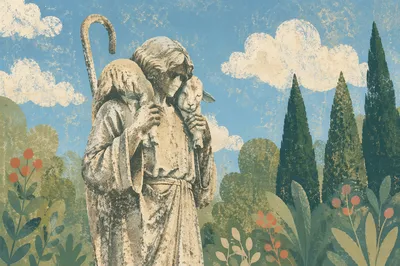 Jesus the Good Shepherd with Lamb