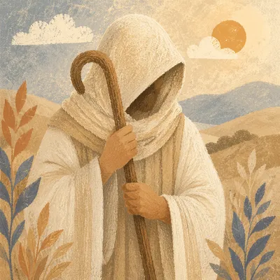 Gentle Shepherd Portrait in Soft Light