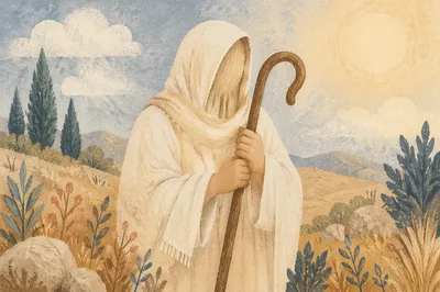 Gentle Shepherd Portrait in Morning Light