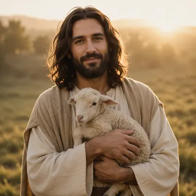 Gentle Shepherd Portrait at Sunrise