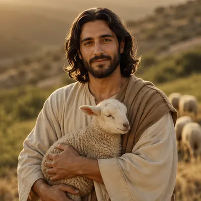 Gentle Shepherd Portrait at Golden Hour