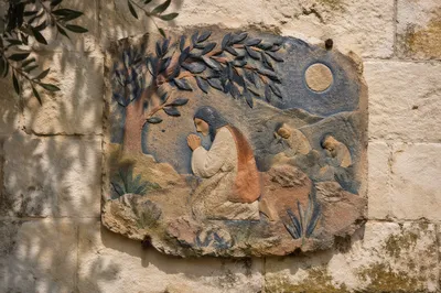 Jesus Praying in Gethsemane Night Relief