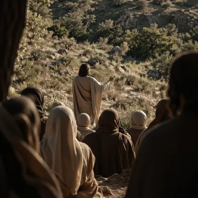 Jesus Teaching the Crowd on Hillside