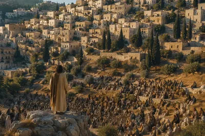 Jesus Teaching the Crowd on Hillside