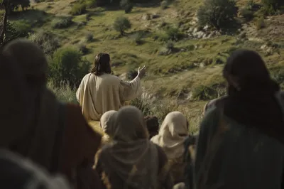 Jesus Teaching the Crowd on Hillside