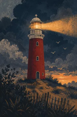 Storm Beacon Lighthouse at Twilight