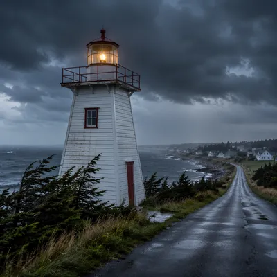Stormy Lighthouse Beacon by Evergreen Coast