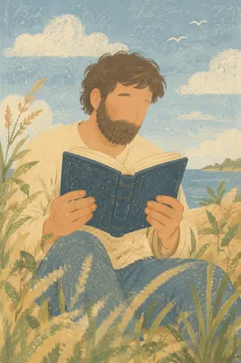 Man Reading Bible in Morning Light