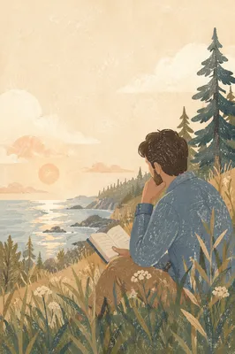 Man Reading Bible in Morning Light