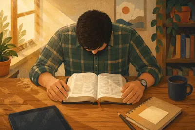 Morning Bible Devotion in Golden Light