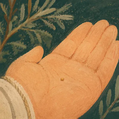 Mustard Seed Resting in Gentle Palm