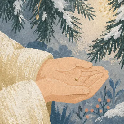 Mustard Seed in Winter Palm