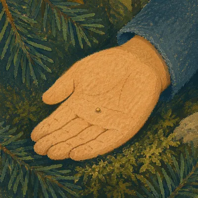 Mustard Seed Resting in Open Palm