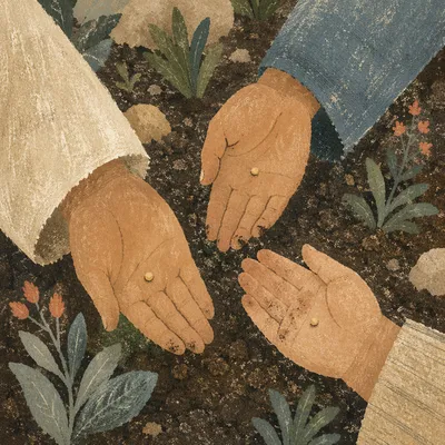 Mustard Seed in Open Hands
