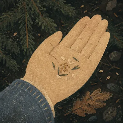 Mustard Seeds in an Open Palm