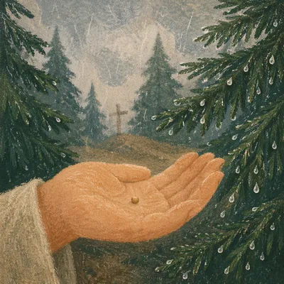 Mustard Seed in Hand Evergreen Faith