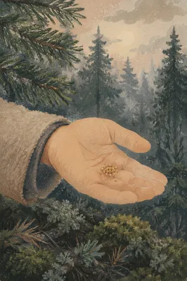 Mustard Seeds Resting in an Open Palm