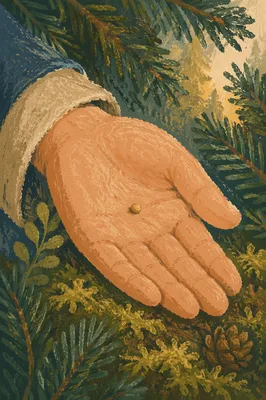 Mustard Seed Resting in Open Palm