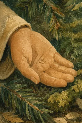 Mustard Seeds Resting in Open Palm