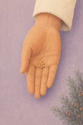 Mustard Seeds in Open Palm