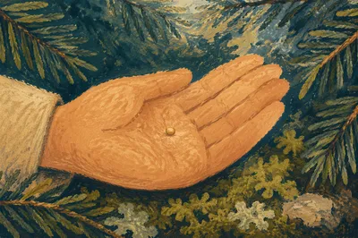 Mustard Seed Resting in Open Palm